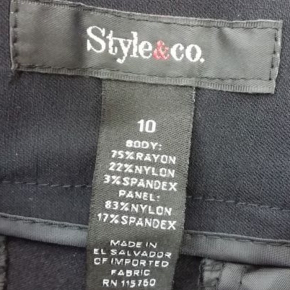 Style & CoPants Black Slim Leg Tummy Control -17 - Picture 5 of 5